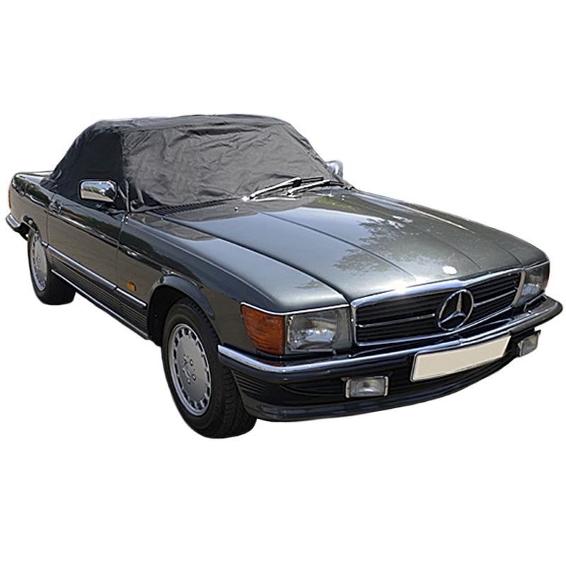 Soft Top Roof Protector Half Cover for Mercedes R107 (SL Class) - 1971 to 1989 (133) - BLACK