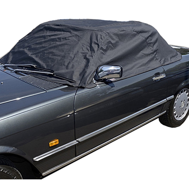 Soft Top Roof Protector Half Cover for Mercedes R107 (SL Class) - 1971 to 1989 (133) - BLACK