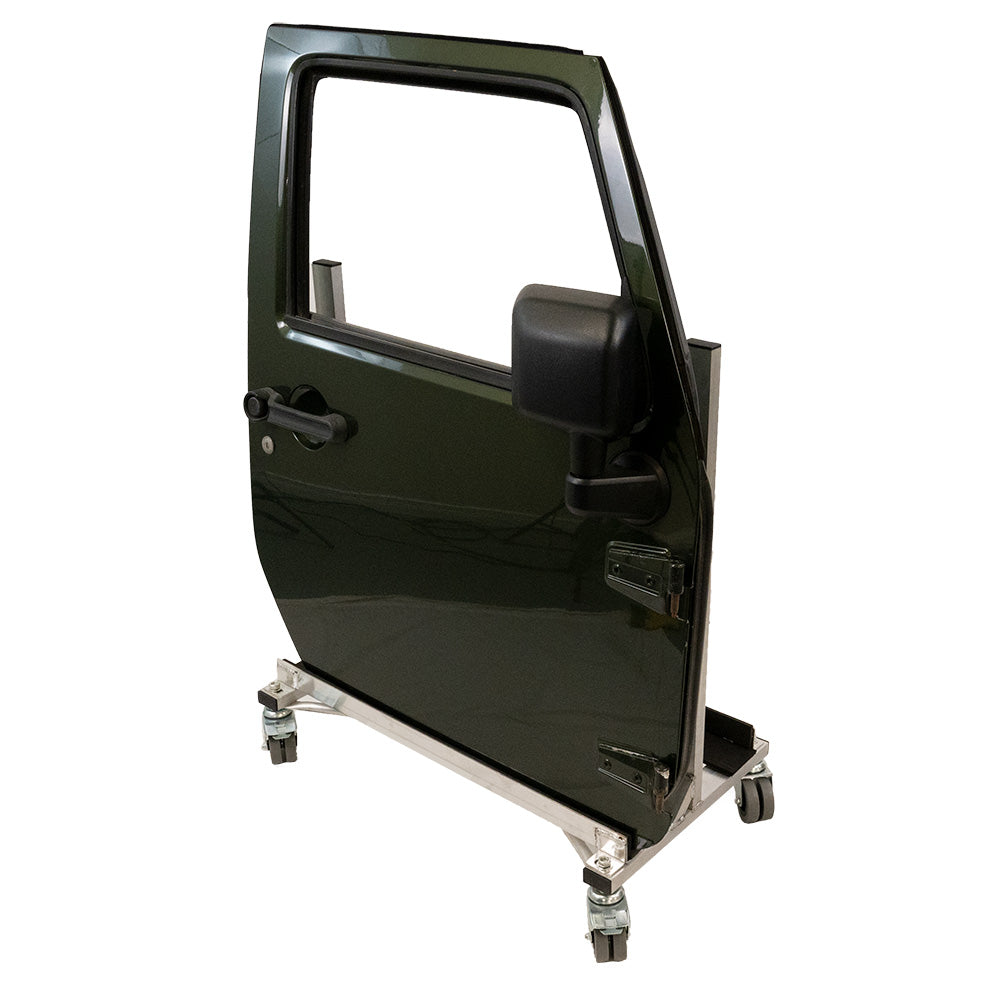 Support de rangement pour porte en aluminium Jeep Wrangler, support de chariot avec sangle de fixation (1503ALU)