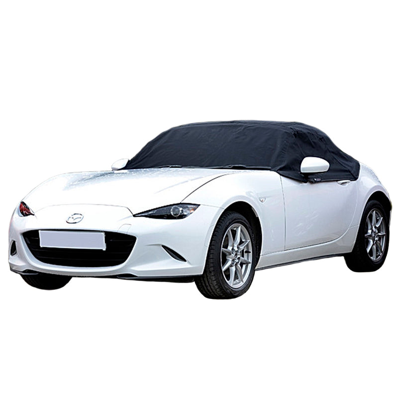 Soft Top Roof Protector Half Cover for Fiat 124 Spider 124 Spider & Abarth 124 Spider - 2015 onwards (262) - BLACK
