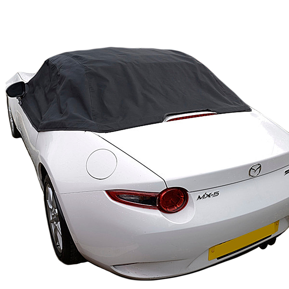 Demi-couverture de protection de toit souple pour Fiat 124 Spider 124 Spider &amp; Abarth 124 Spider - à partir de 2015 (262) - NOIR