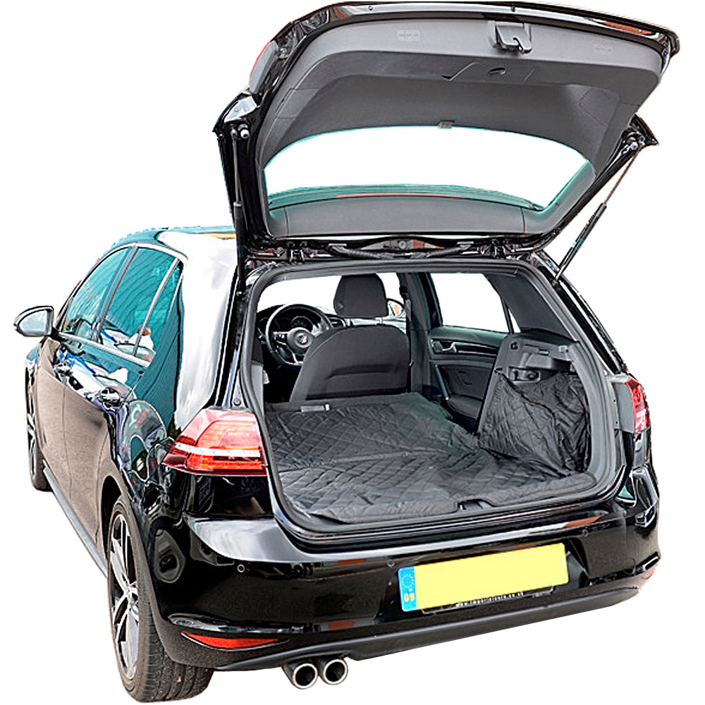 Tapis de coffre pour Volkswagen VW Golf MK7 Hatchback (version à plancher surélevé) - 2013 à 2019 - Ajustement personnalisé et matelassé (279)