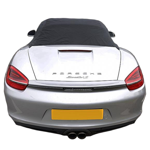 Soft Top Roof Protector Half Cover for Porsche Boxster 981 - 2012 to 2016 (288) - BLACK