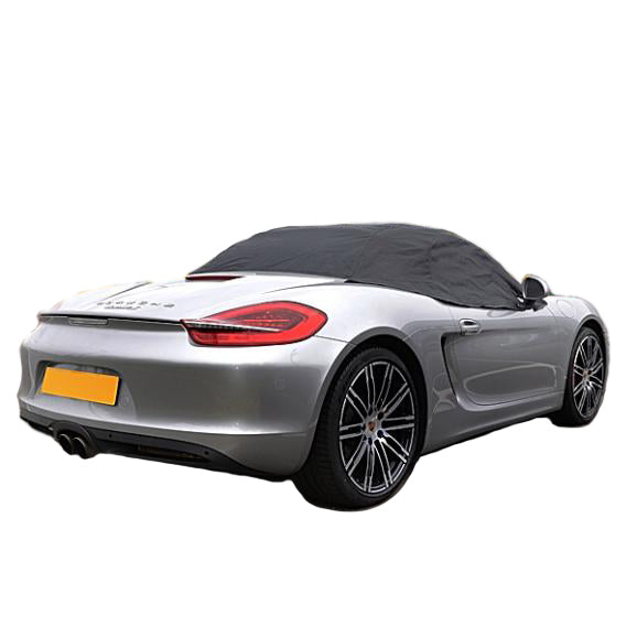 Soft Top Roof Protector Half Cover for Porsche Boxster 981 - 2012 to 2016 (288) - BLACK
