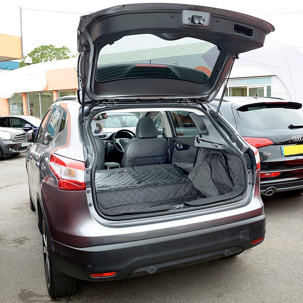 Forro de carga acolchado personalizado para Nissan Rogue Sport / Qashqai versión de piso bajo de 5 plazas - A medida e impermeable - J11 2013 en adelante (320)