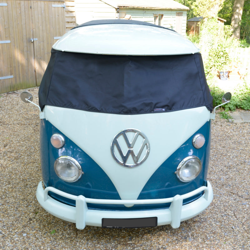 Screen Wrap Frost Cover for VW Bus Camper Van (T1 Split Window) - BLACK - 1950 to 1967 (421B)