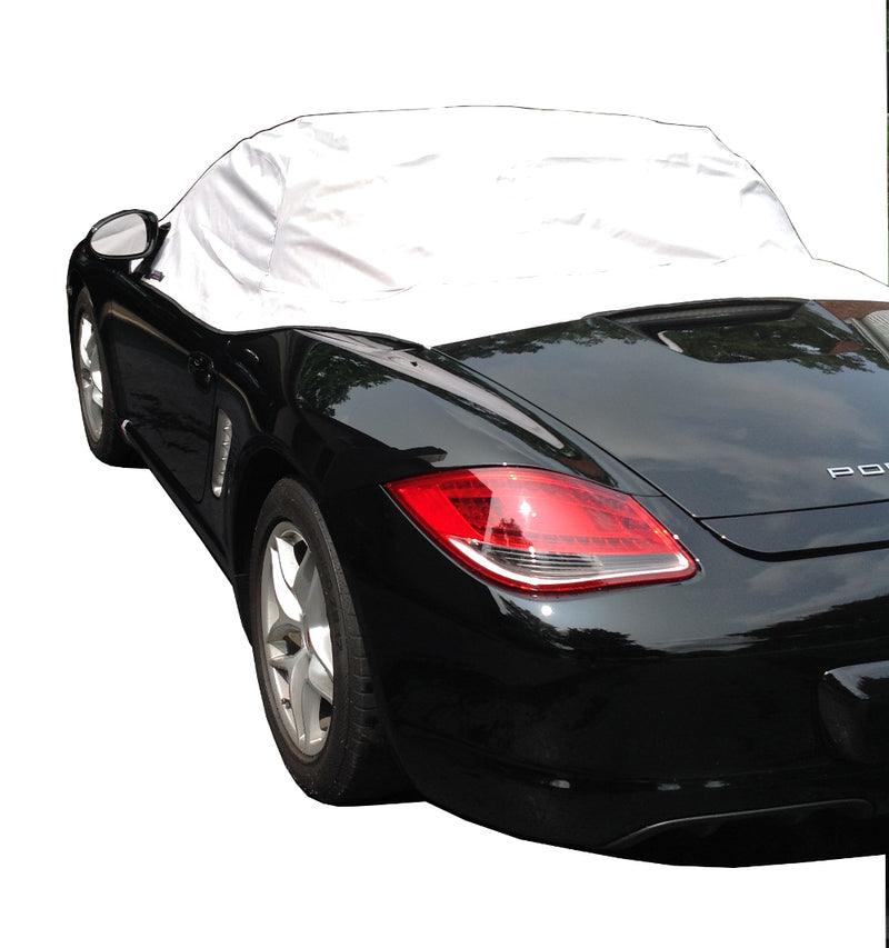 Soft Top Roof Protector Half Cover for Porsche Boxster 987 - 2005 to 2012 (114G) - GREY