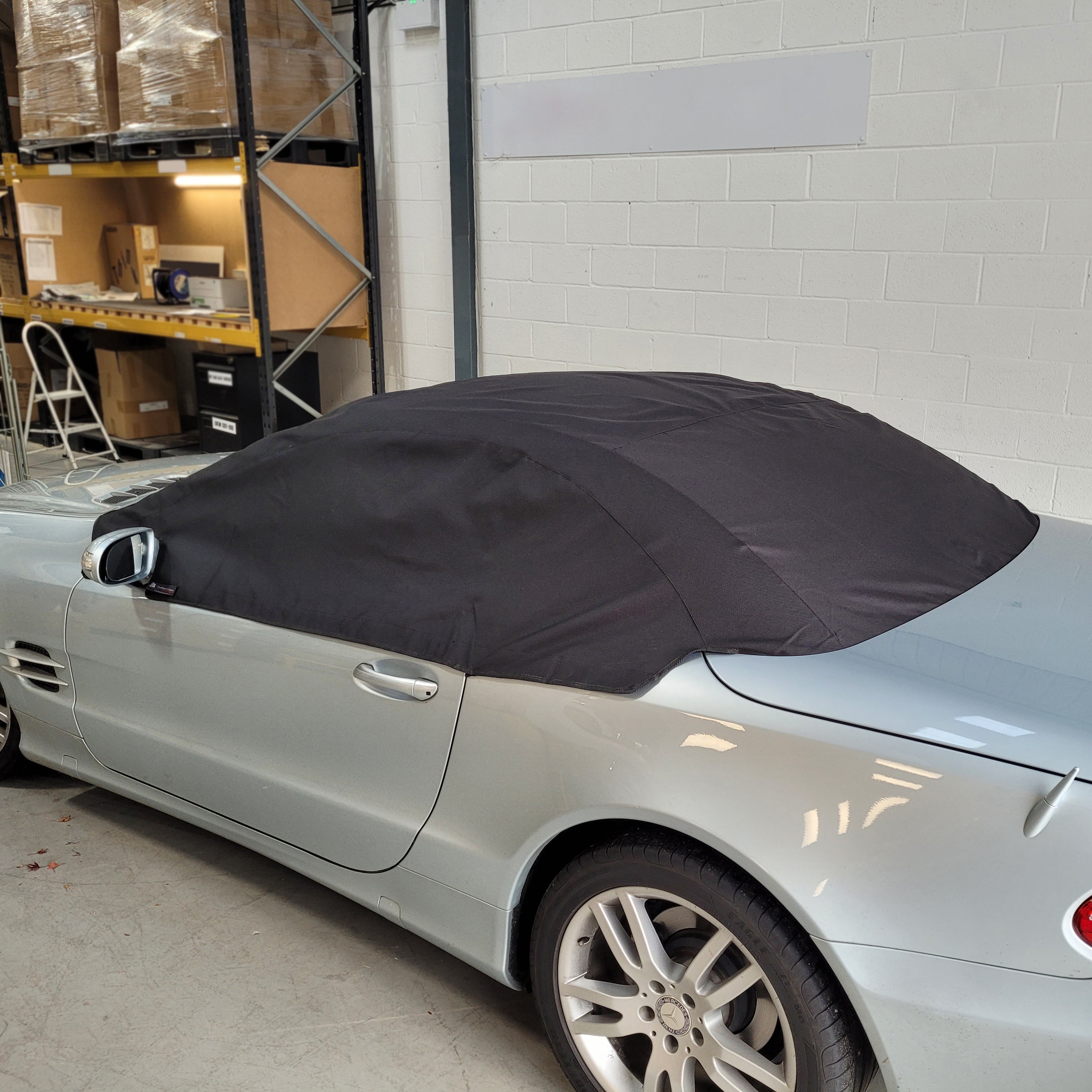 Demi-couverture de protection de toit rigide pour Mercedes SL (Classe SL) R230 - 2001 à 2011 (579) - NOIR