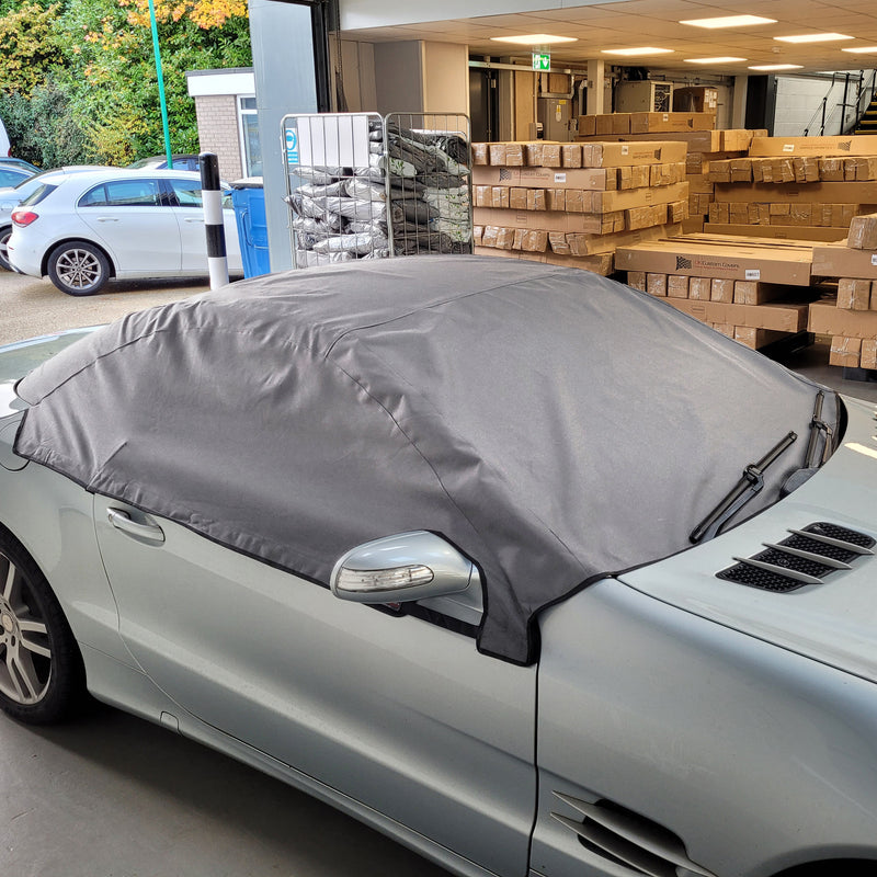 Hard Top Roof Protector Half Cover for Mercedes SL (SL Class) R230 - 2001 to 2011 (579G) - GREY