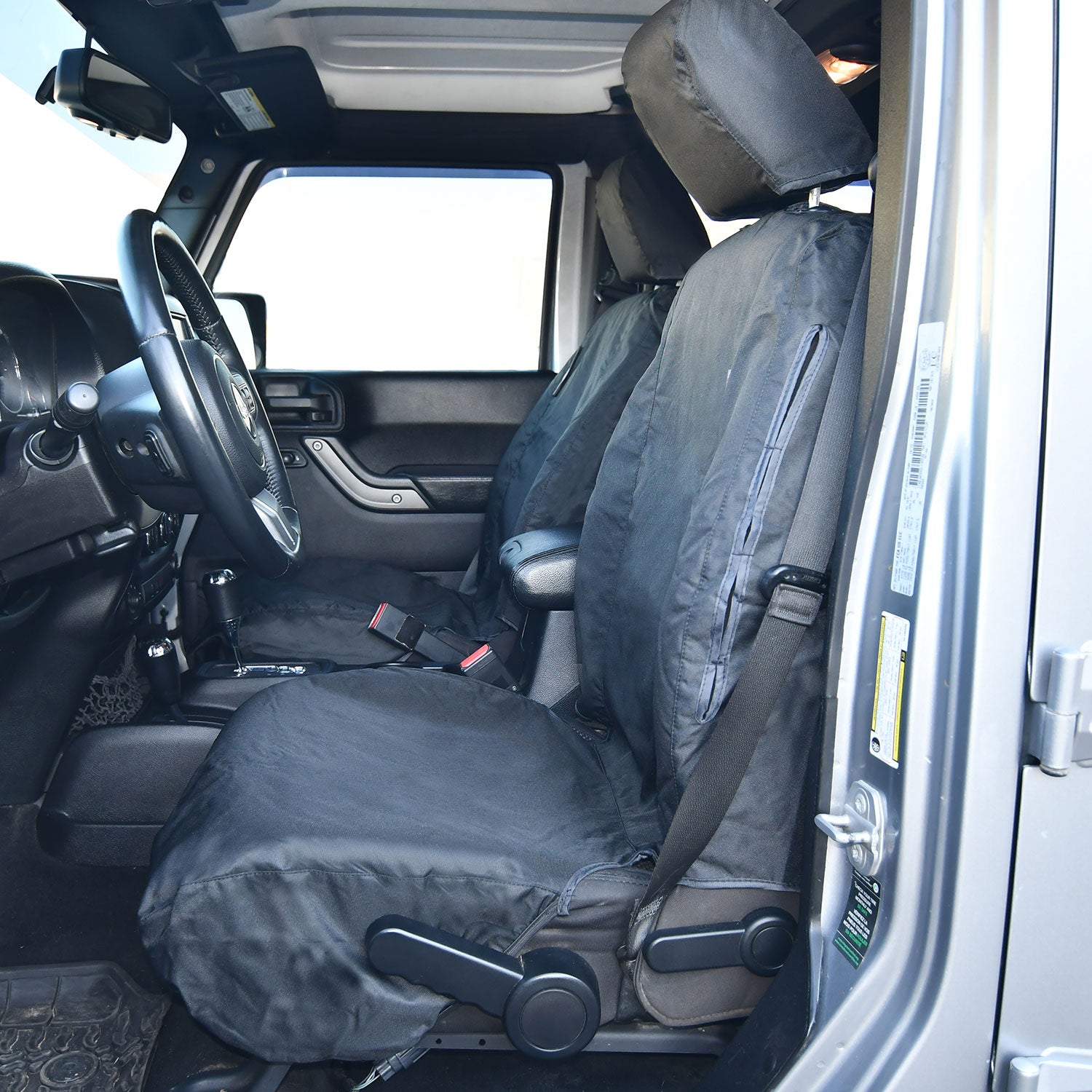 Housses de siège sur mesure pour Jeep Wrangler JK - Paire avant - Sur mesure 2006 à 2018 (440)